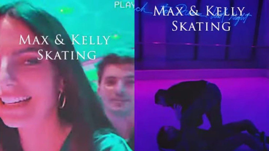 Max Verstappen crashes into Kelly Piquet during an ice skating session 1 Max and Kelly
