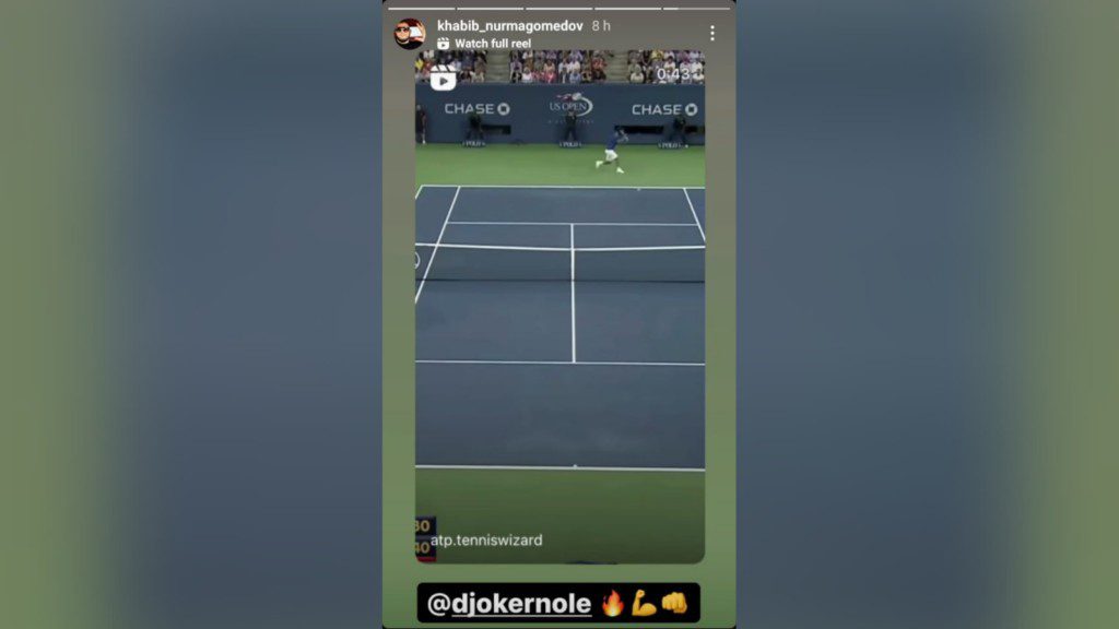 Khabib Nurmagomedov on Novak Djokovic
