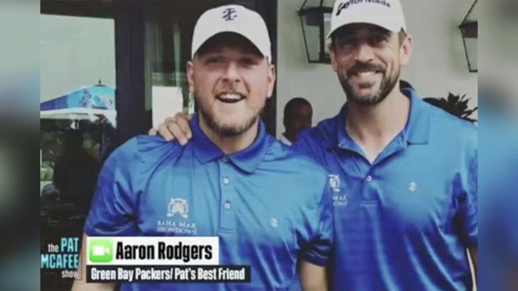 WATCH: "He Took The Mike Away From Me And..." Aaron Rodgers tells the fascinating story of how he and Pat McAfee became friends 1 Pat McAfee and Aaron Rodgers
