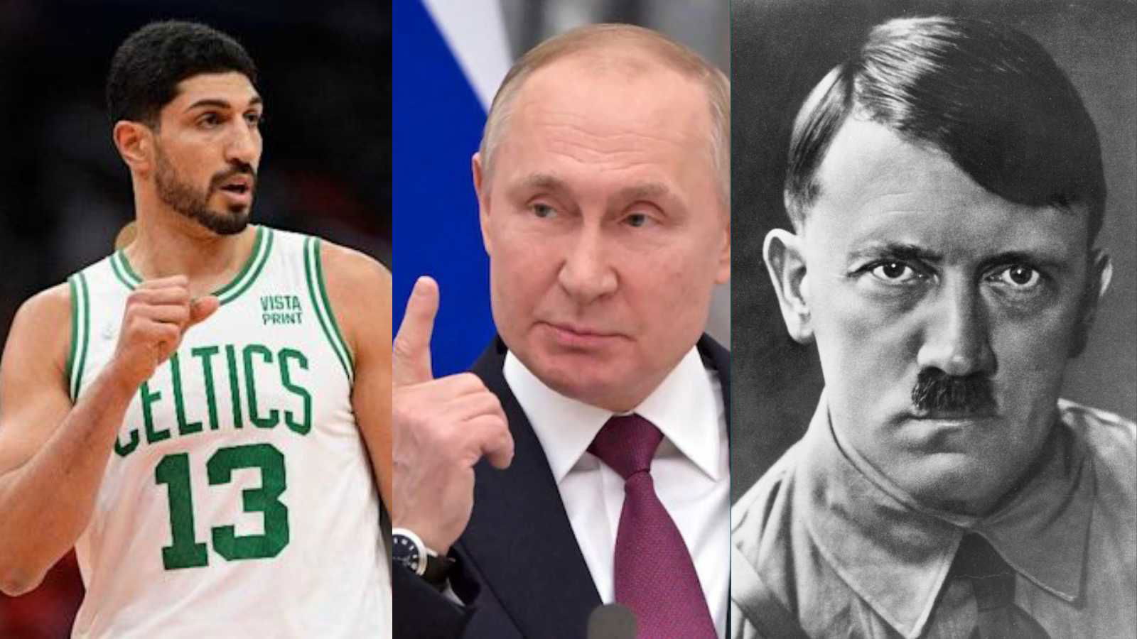 “Shoot yourself in a bunker like a coward” Enes FREEDOM goes after “Evil” Putin for Russia’s invasion of Ukraine; Compares his actions to that of Adolf Hitler