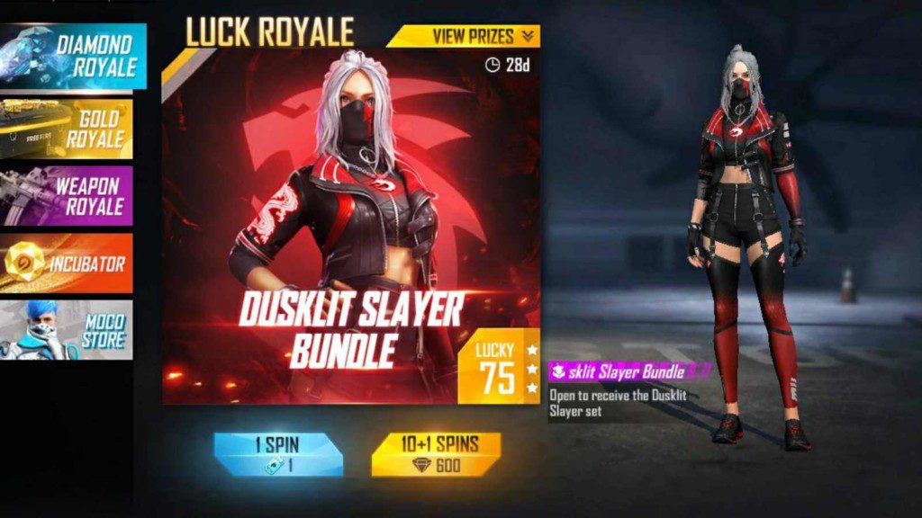 How To Get Dusklit Slayer Bundle In Free Fire MAX From Diamond Royale? 1 Free Fire Diamond Royale