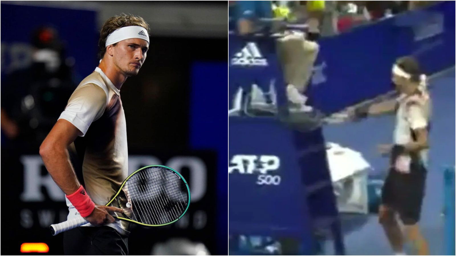 ‘Arrogant and disgraceful’ Alexander Zverev smashes racquet on umpire’s chair after losing the match