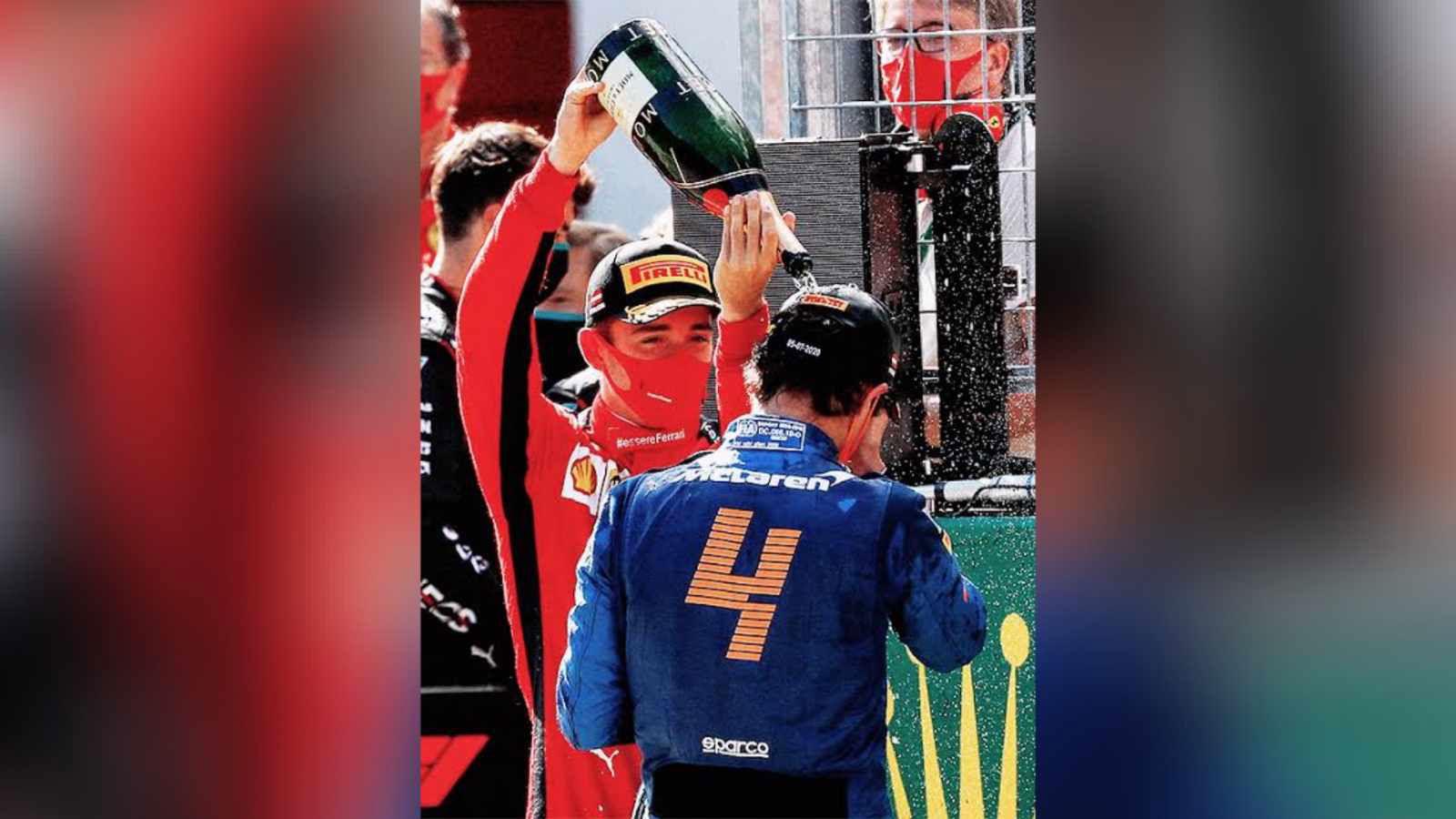 Lando Norris cheekily gives a peek into Charles Leclerc on his Instagram story!