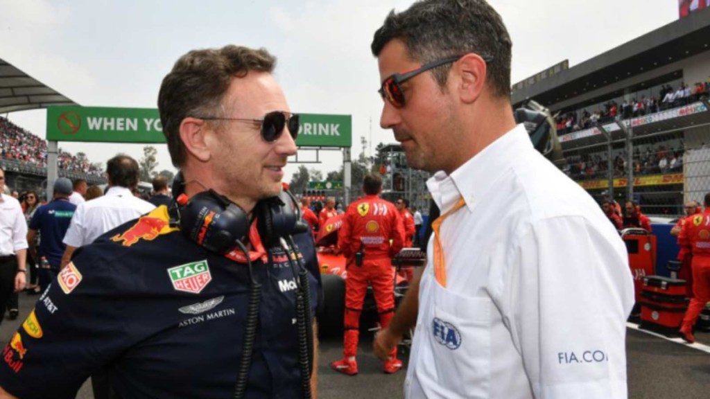 Christian Horner with Michael Masi
