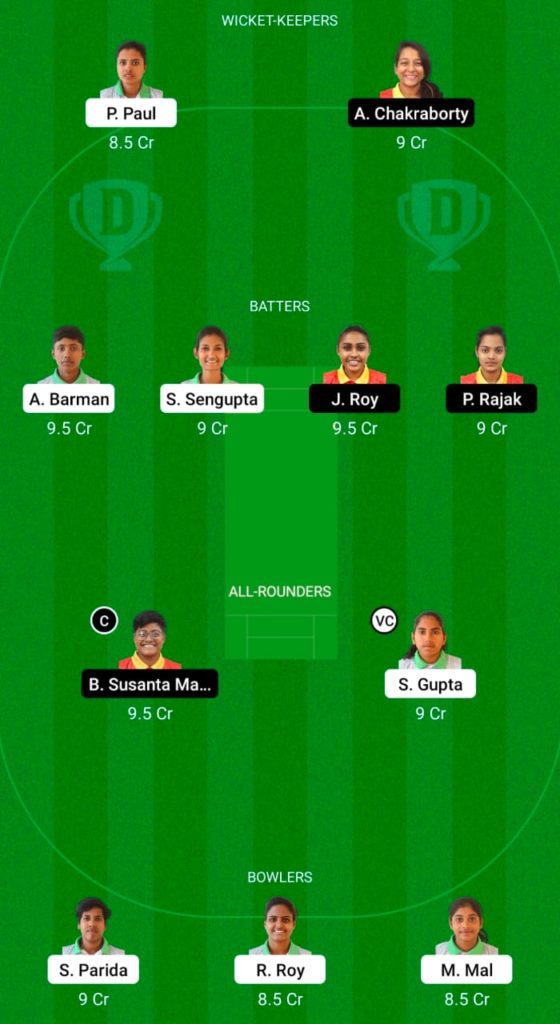 Dream 11 Fantasy Team 1 For EBC-W vs TOC-W