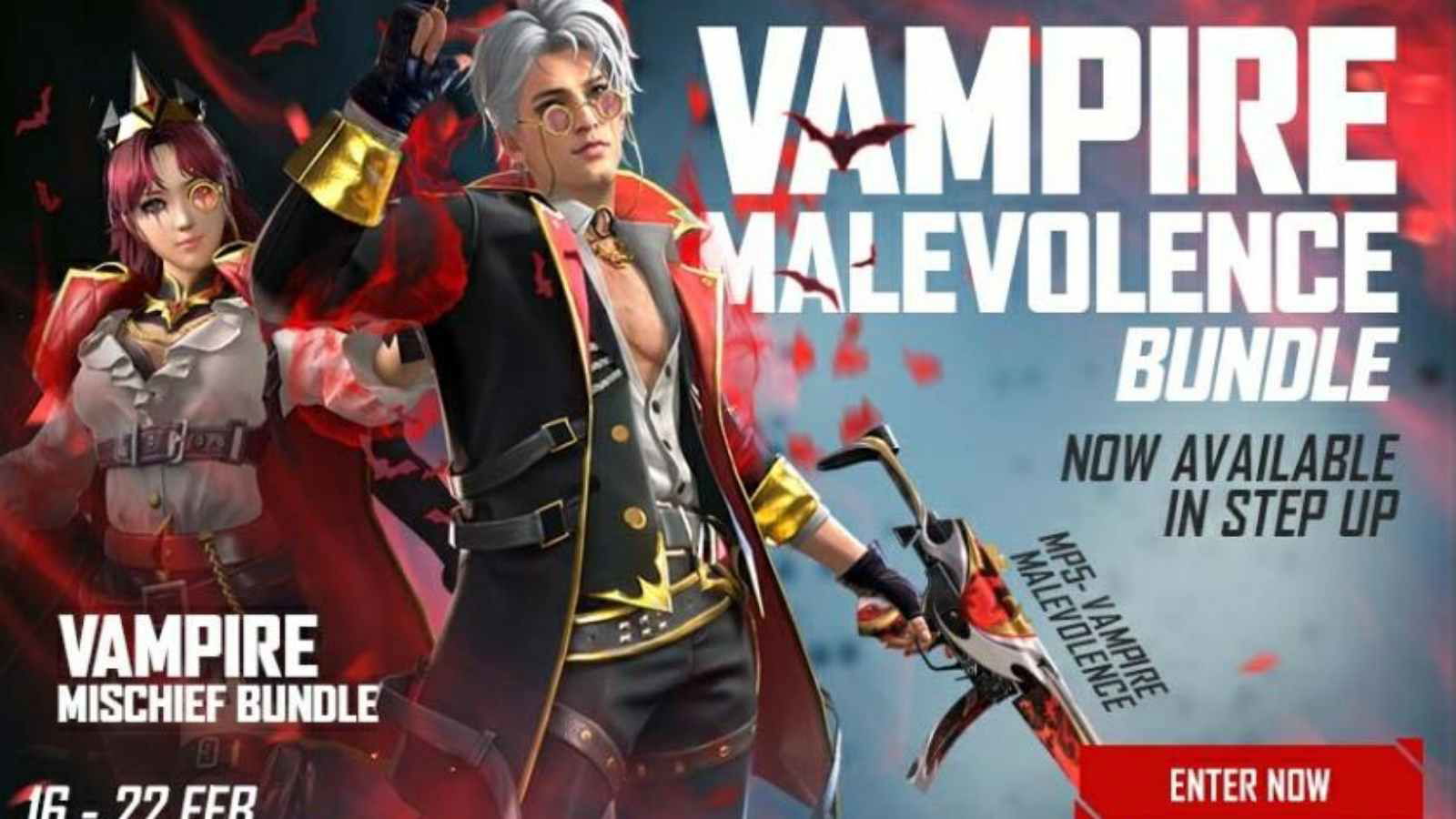How To Get Vampire Malevolence Bundle In Free Fire Step Up Event?