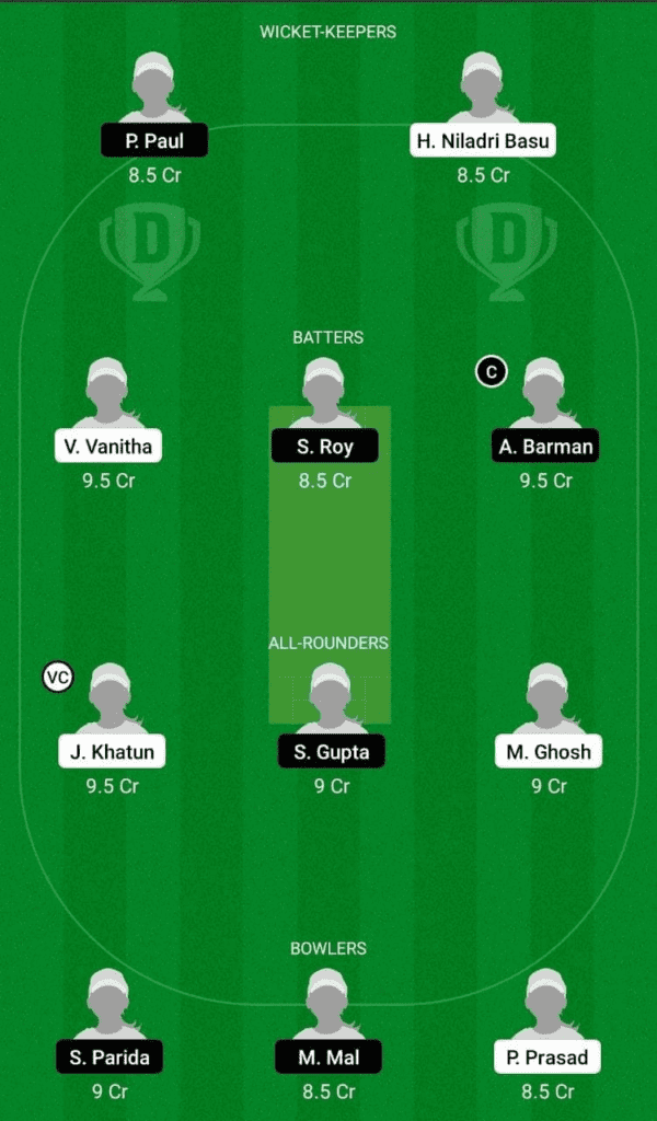 Dream 11 Fantasy Team 1 For ARC-W vs TOC-W