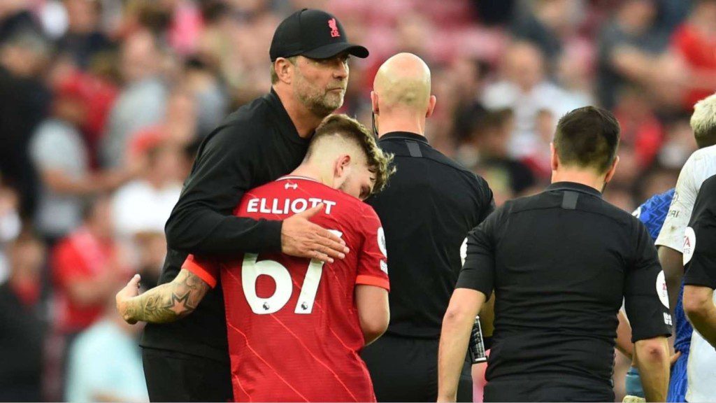 Jurgen Klopp with Harvey Elliot