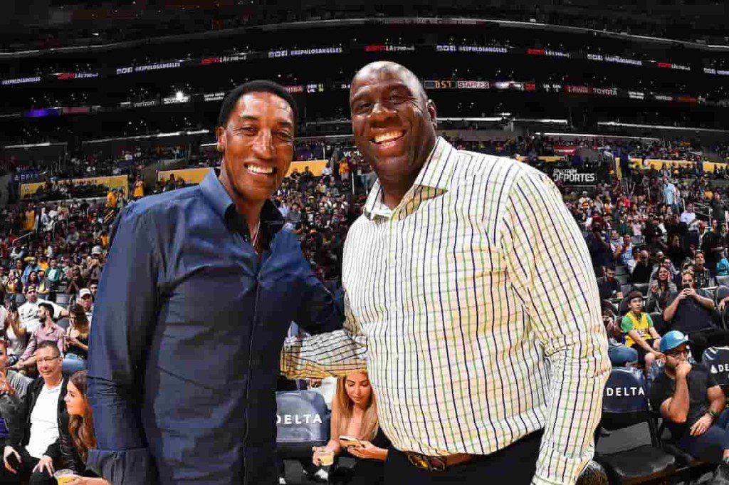 Scottie Pippen and Magic Johnson