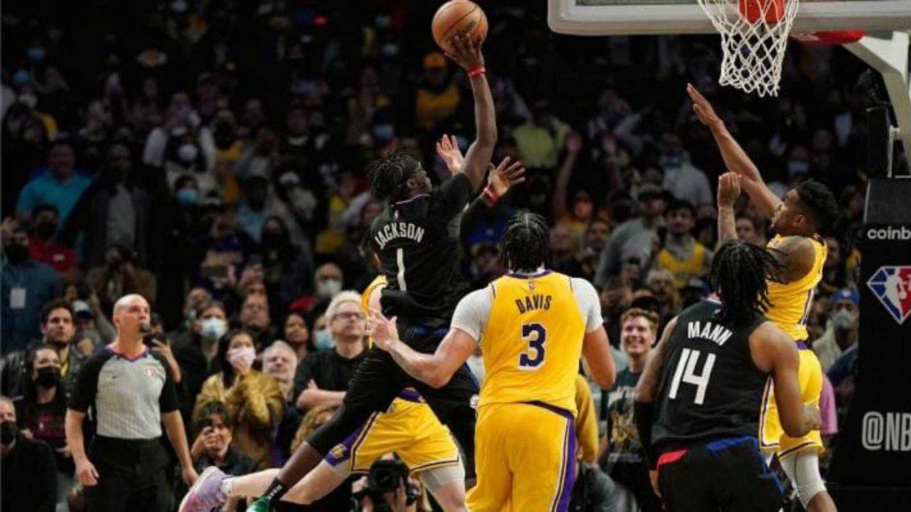 Reggie Jackson's game-winning layup against the Lakers