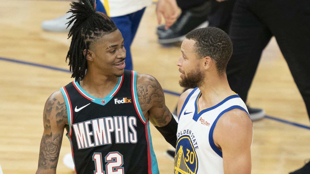 Ja Morant and Stephen Curry