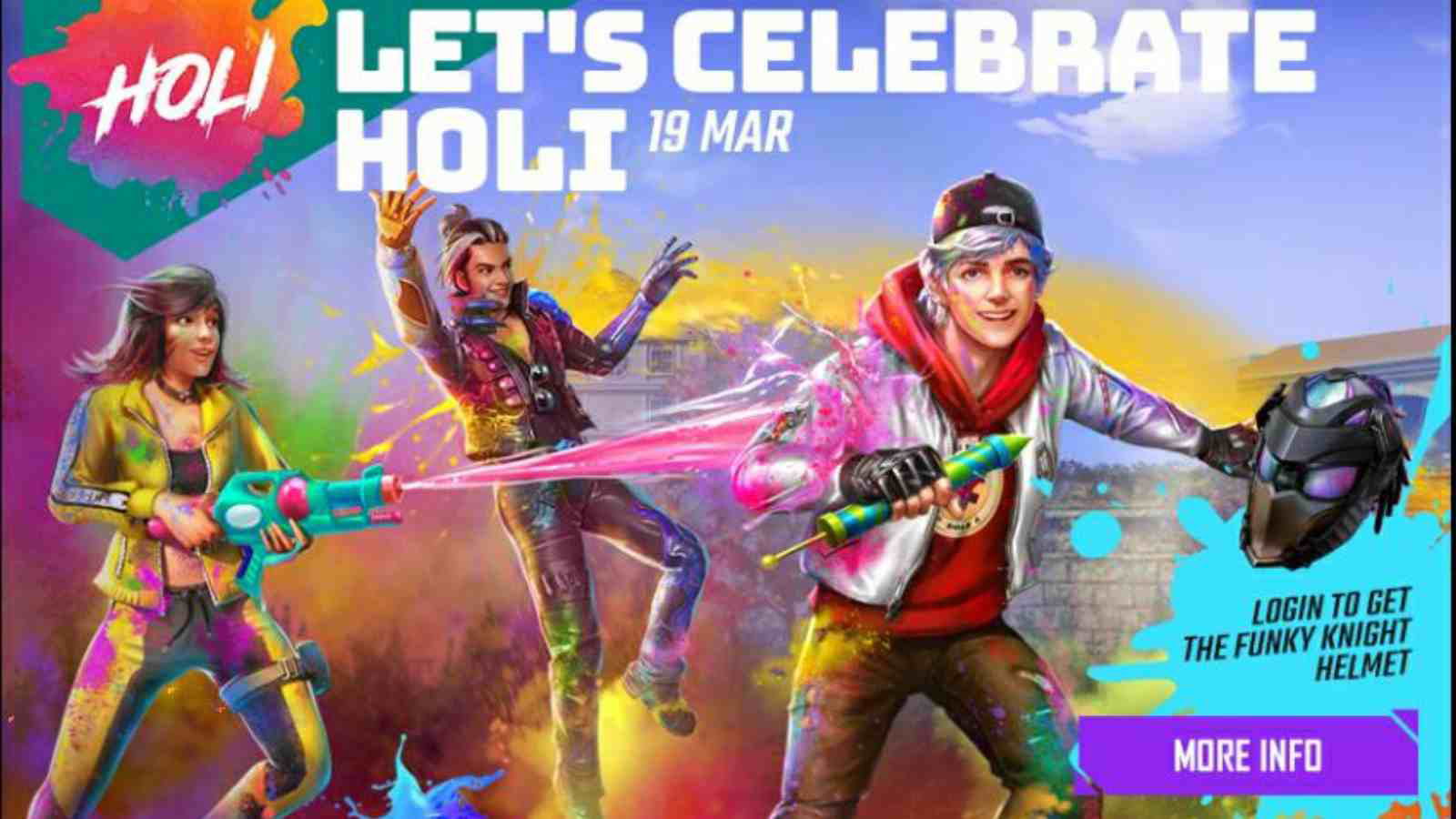 How To Get Funky Knight Helmet In Free Fire MAX Holi Login Event?