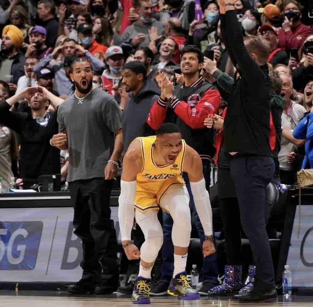 “He Ain’t Done” NBA Fans sent into frenzy as Drake’s reaction on Russell Westbrook clutch 3-pointer goes viral 