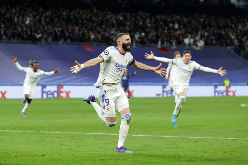 Real Madrid players celebrate