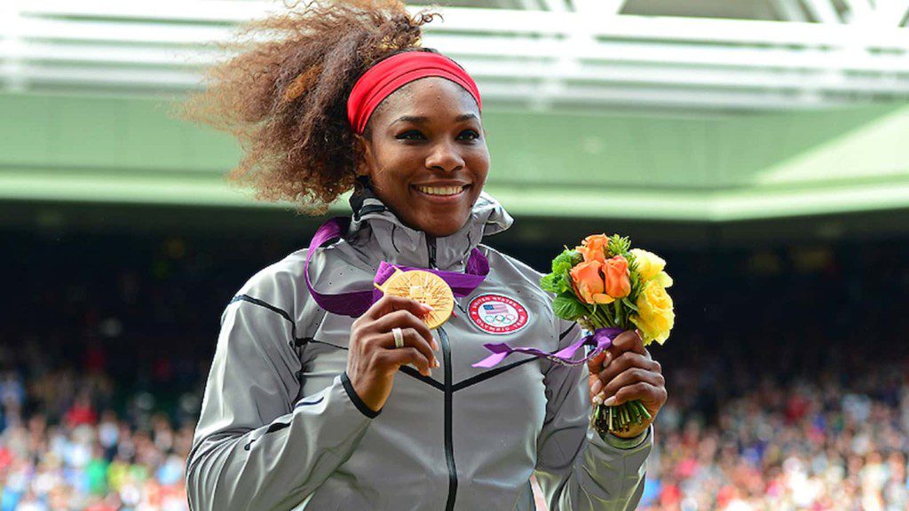 Serena Williams with her Olympics Gold won in 2012 