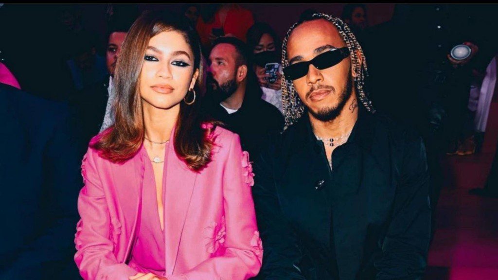 WATCH: Lewis Hamilton and Zendaya spotted in front row for Valentino show at Paris Fashion Week 1 Zendaya and Lewis Hamilton