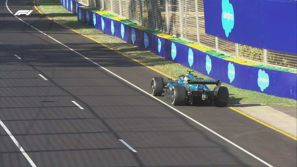 Sebastian Vettel's AMR22 after crash at the Australian GP