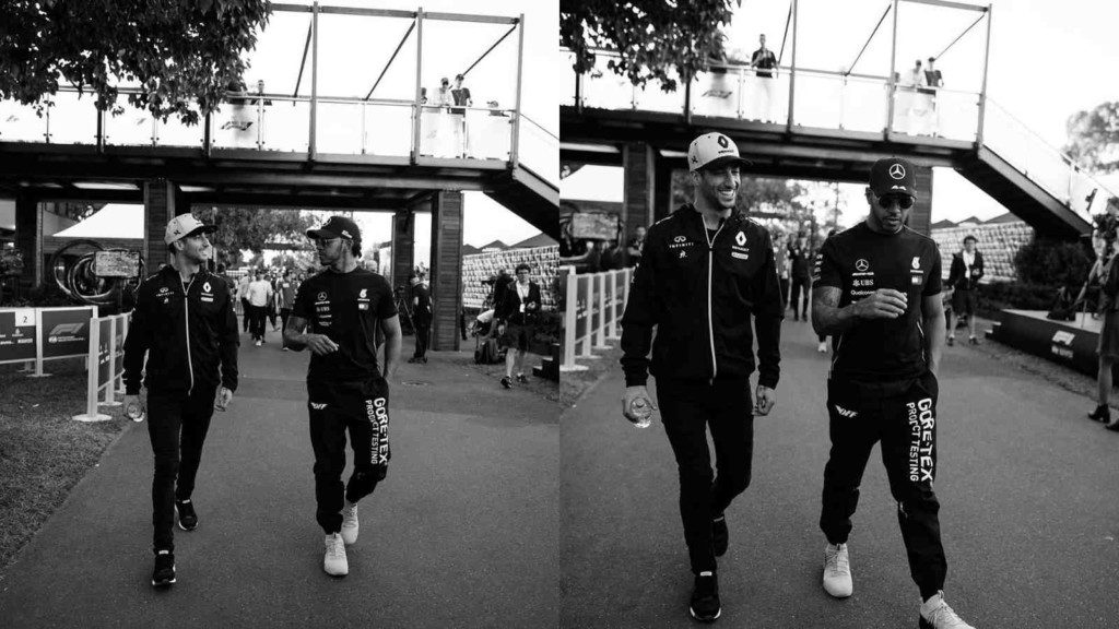 "Been a while since I have been in Danny Ricland," Lewis Hamilton gives cheeky Ricciardo reference on return to Australian GP 1 Lewis Hamilton and Daniel Ricciardo