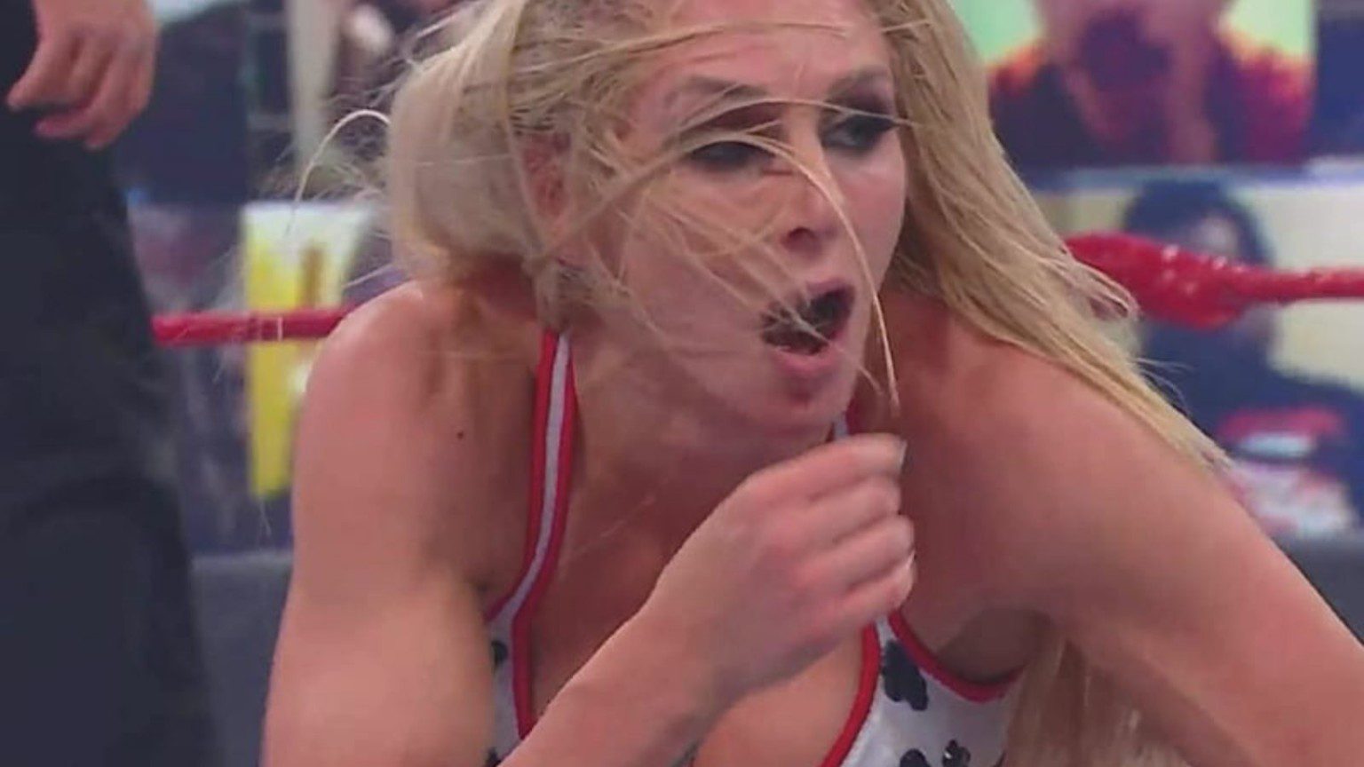 "That's so unfortunate" Charlotte Flair suffers 'nipslip' wardrobe