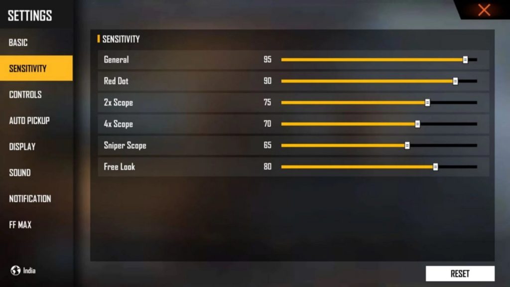 Best Sensitivity Settings In Free Fire MAX For May 2022 1 Best Sensitivity Settings In Free Fire MAX