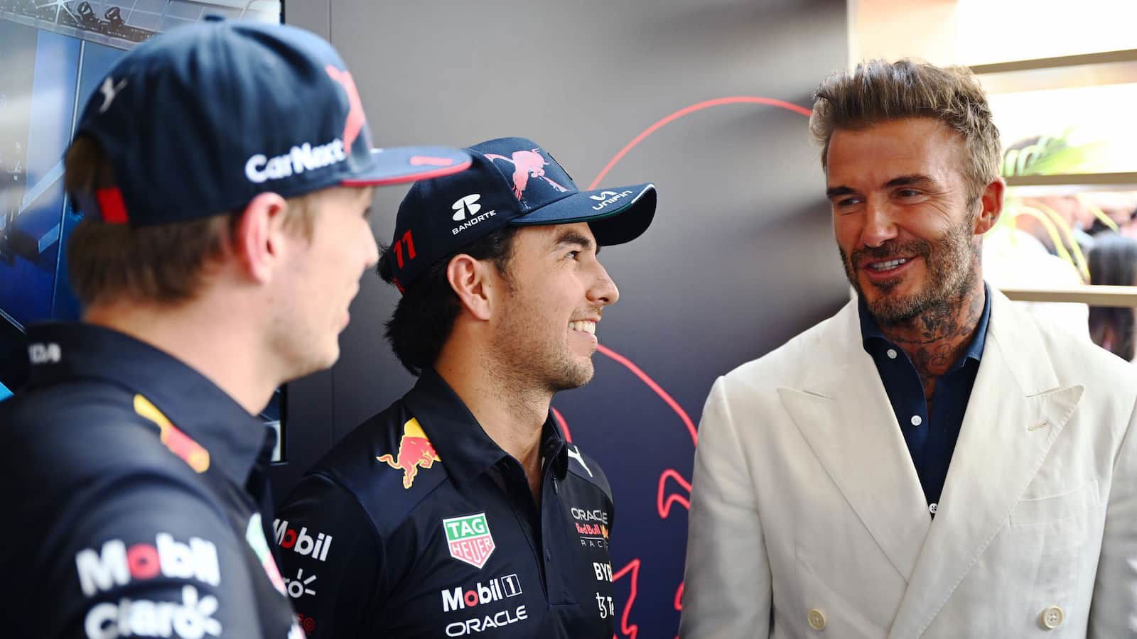 David Beckham joins Red Bull garage as the footballing great joins long list of celebrities at Miami GP