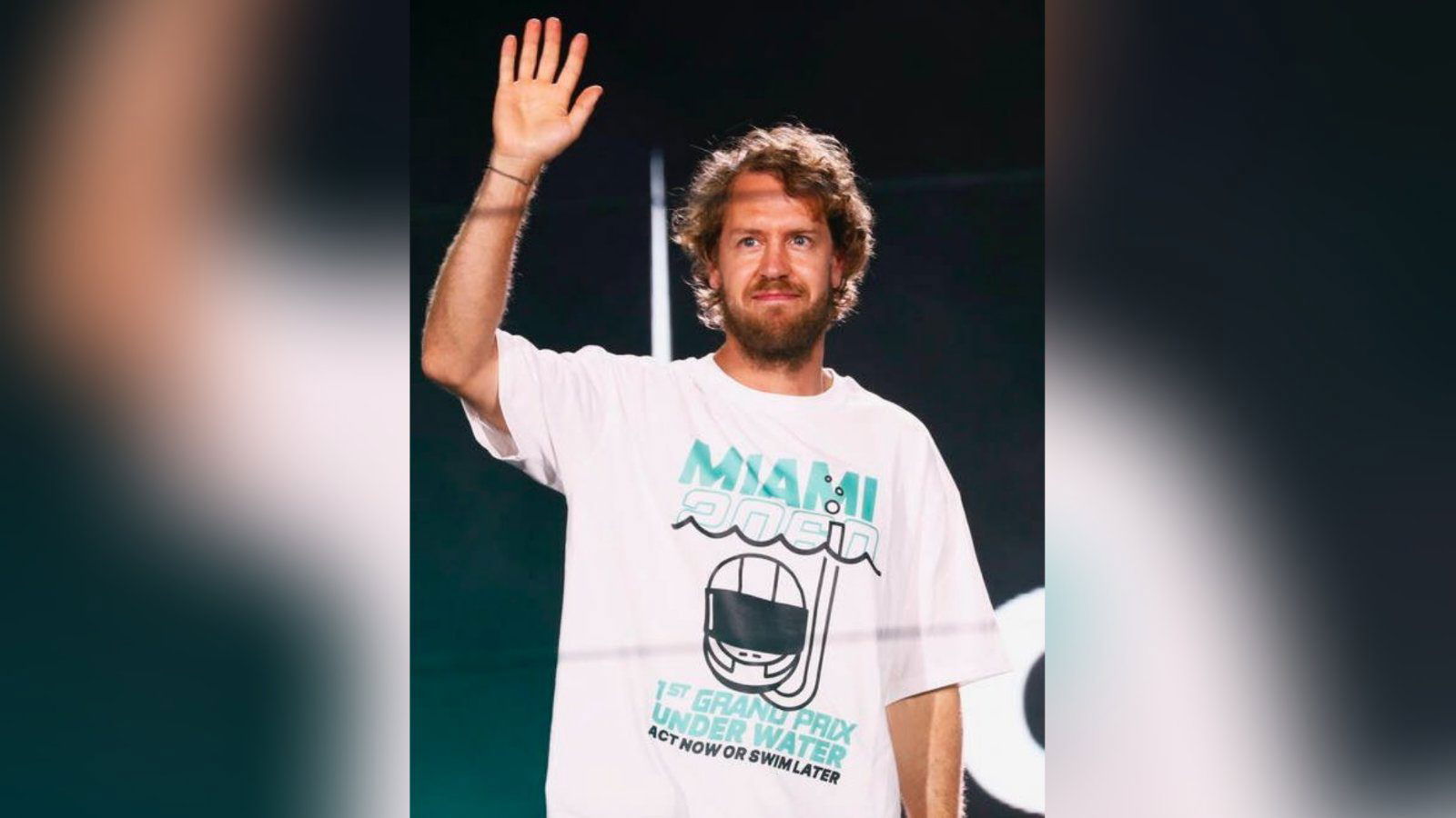 ‘The first Grand Prix under water in 2060,’ Sebastian Vettel delivers a statement at Grand Opening Party in Miami