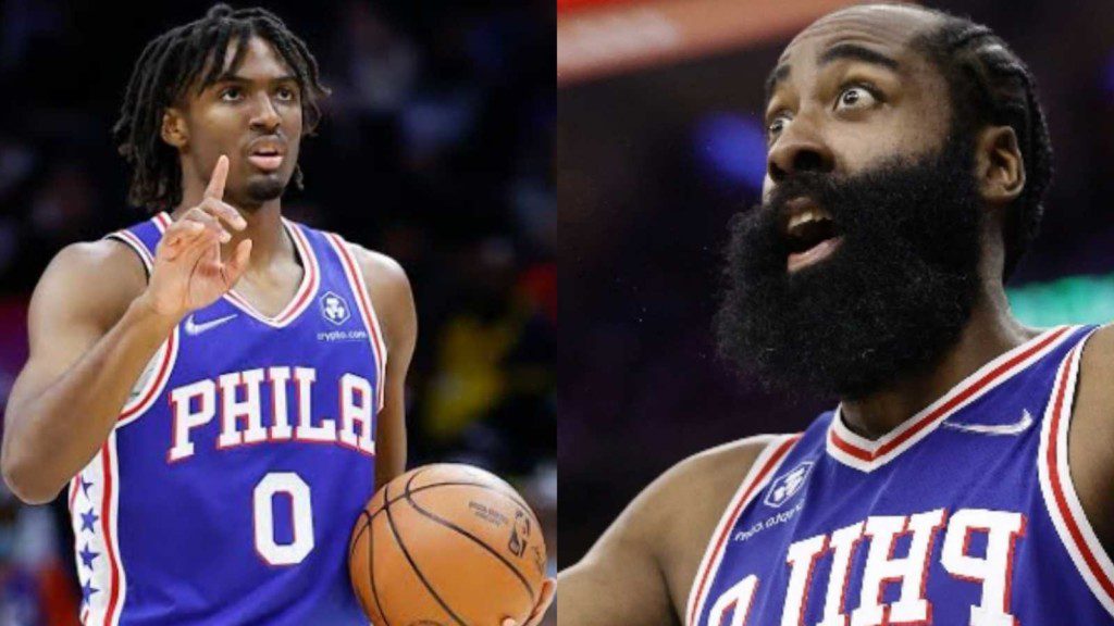 Tyrese Maxey and James Harden