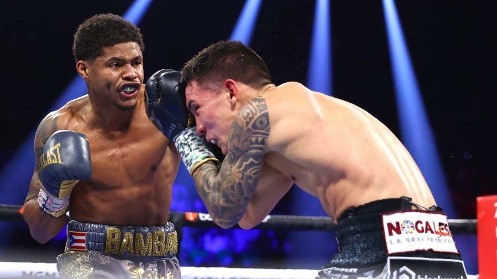 Shakur Stevenson's historical night ruined by brawl involving his mother at post fight presser 1 Shakur Stevenson vs Oscar Valdez