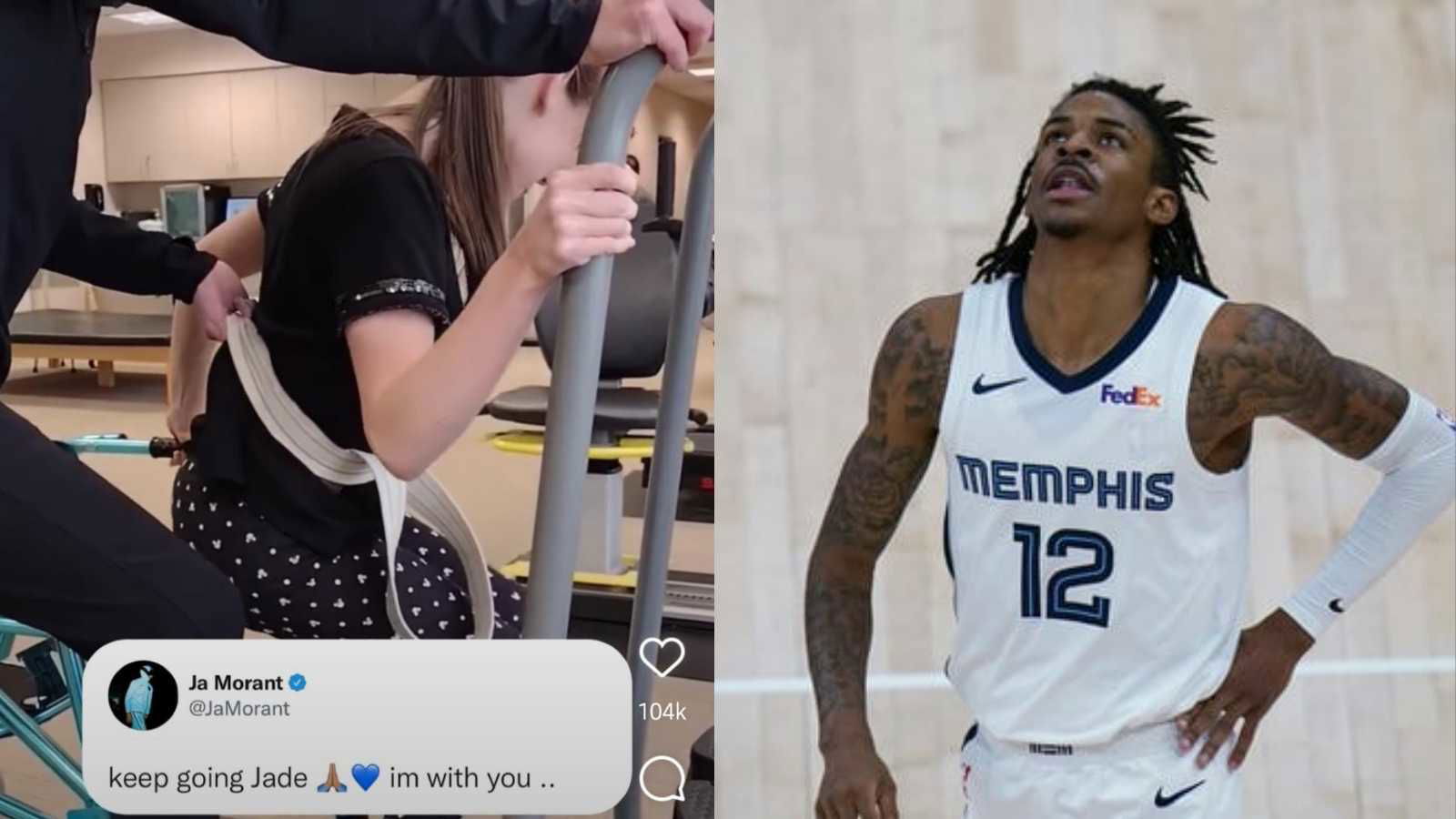 “His grit and grind inspires my recovery” Ja Morant gets showered with love by young fan suffering from Cerebral Palsy