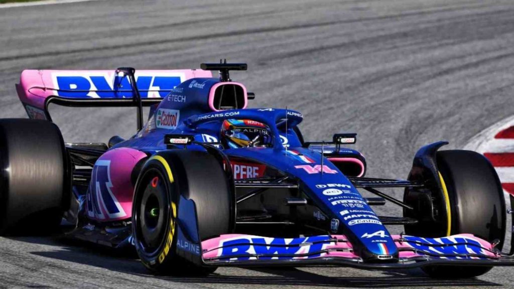 Fernando Alonso in his 2022 Alpine