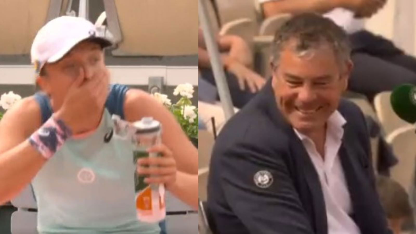 WATCH: ‘Meme Icon?’ Twitter in splits as Iga Swiatek sits back chilling on her chair and forgets to get back on the court