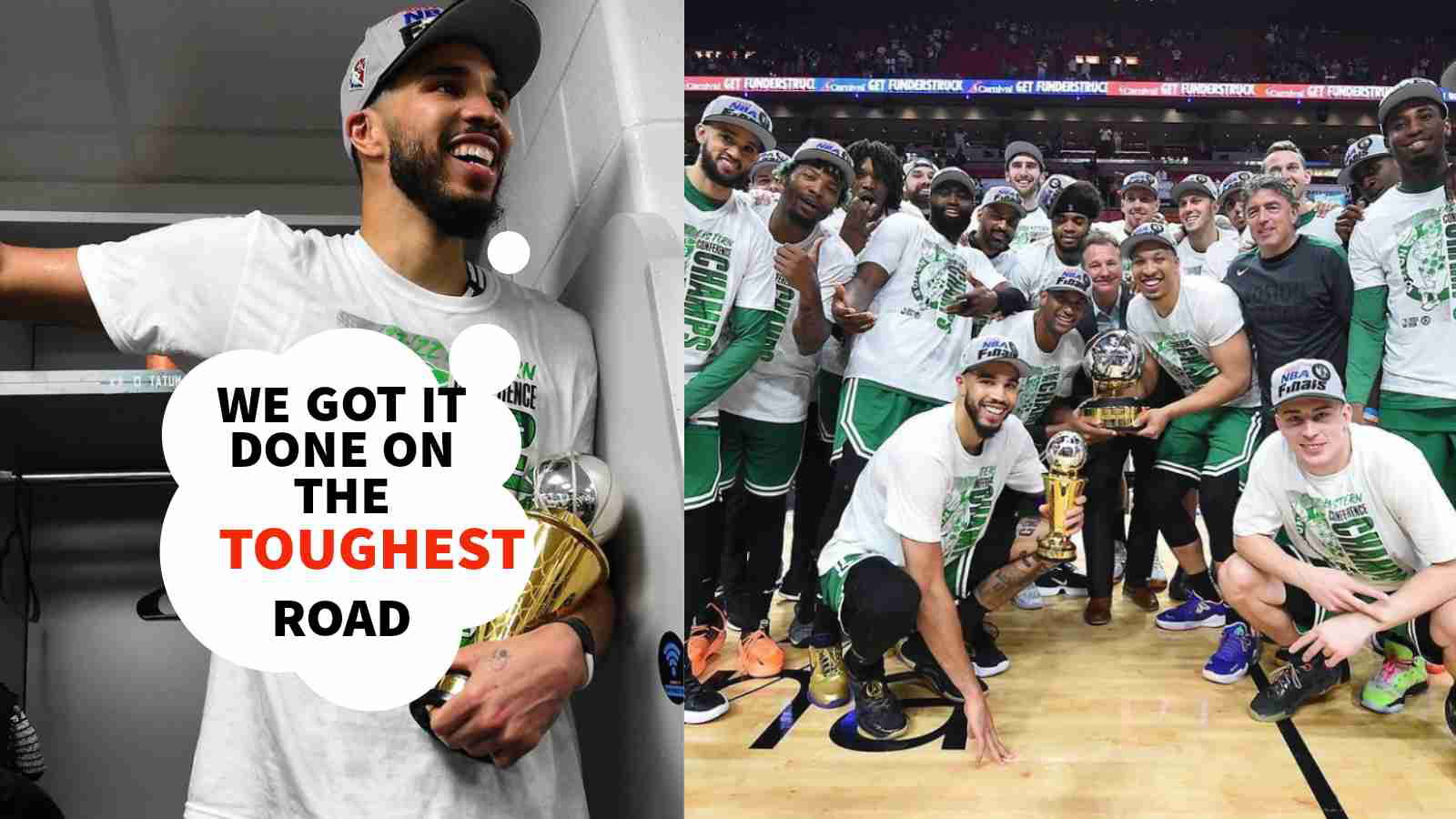 “I believed in these guys and we emerged past the toughest route” Jayson Tatum dedicates his Larry Bird EC Finals MVP accolade to the entire Celtics team in an emotional speech