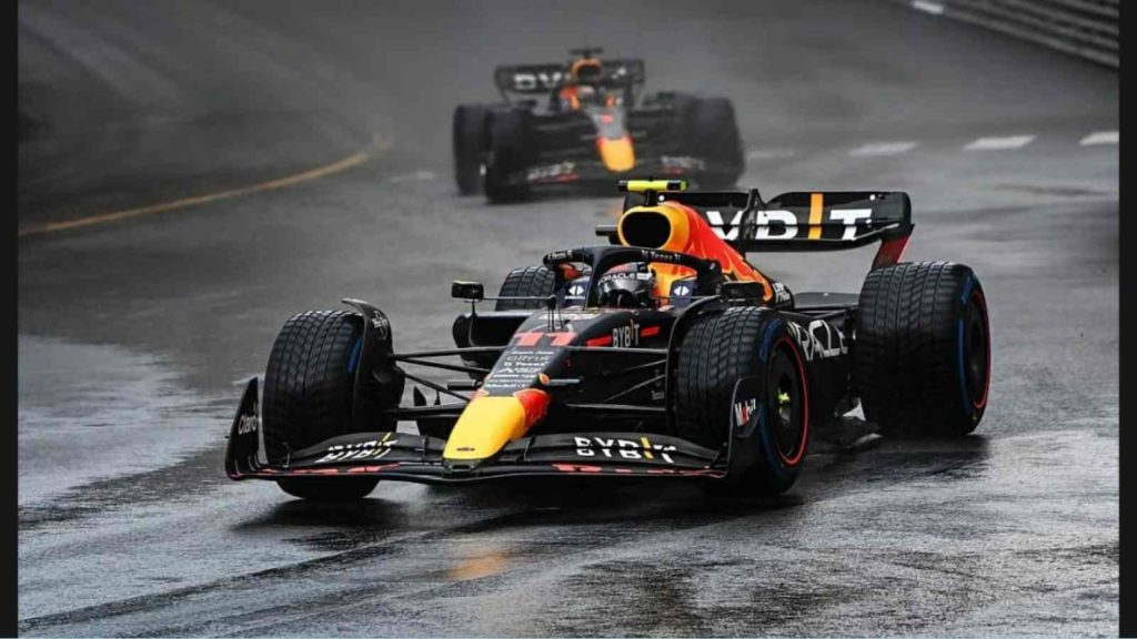 Sergio Perez and Max Verstappen at the Monaco GP