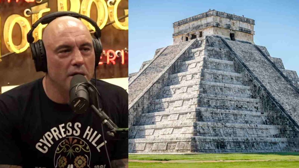 Joe Rogan on  the Temple of the Kukulcan pyramid