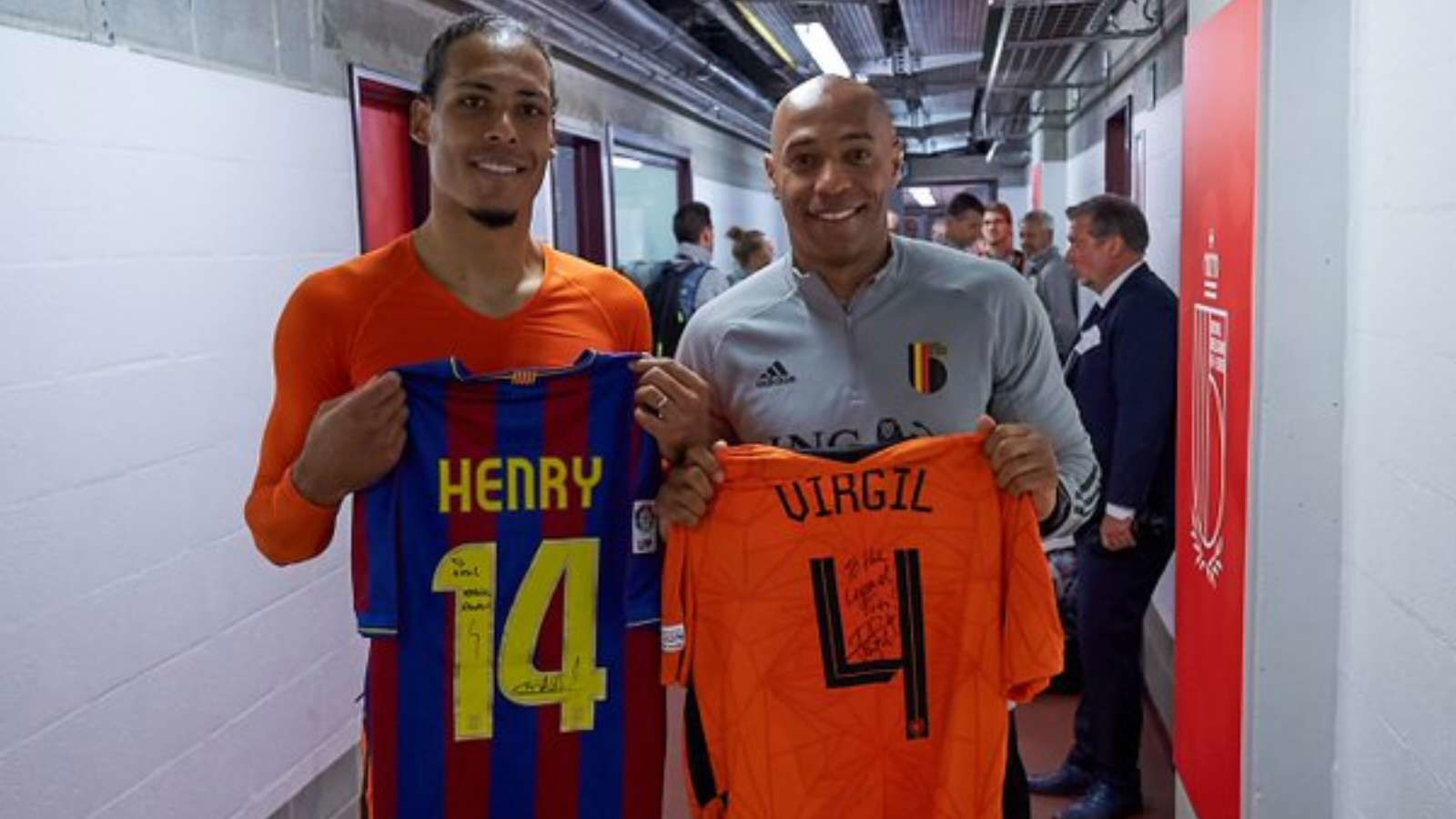 “One of the greats”- Virgil van Dijk lauds Arsenal legend Thierry Henry after meeting him during the Nations League