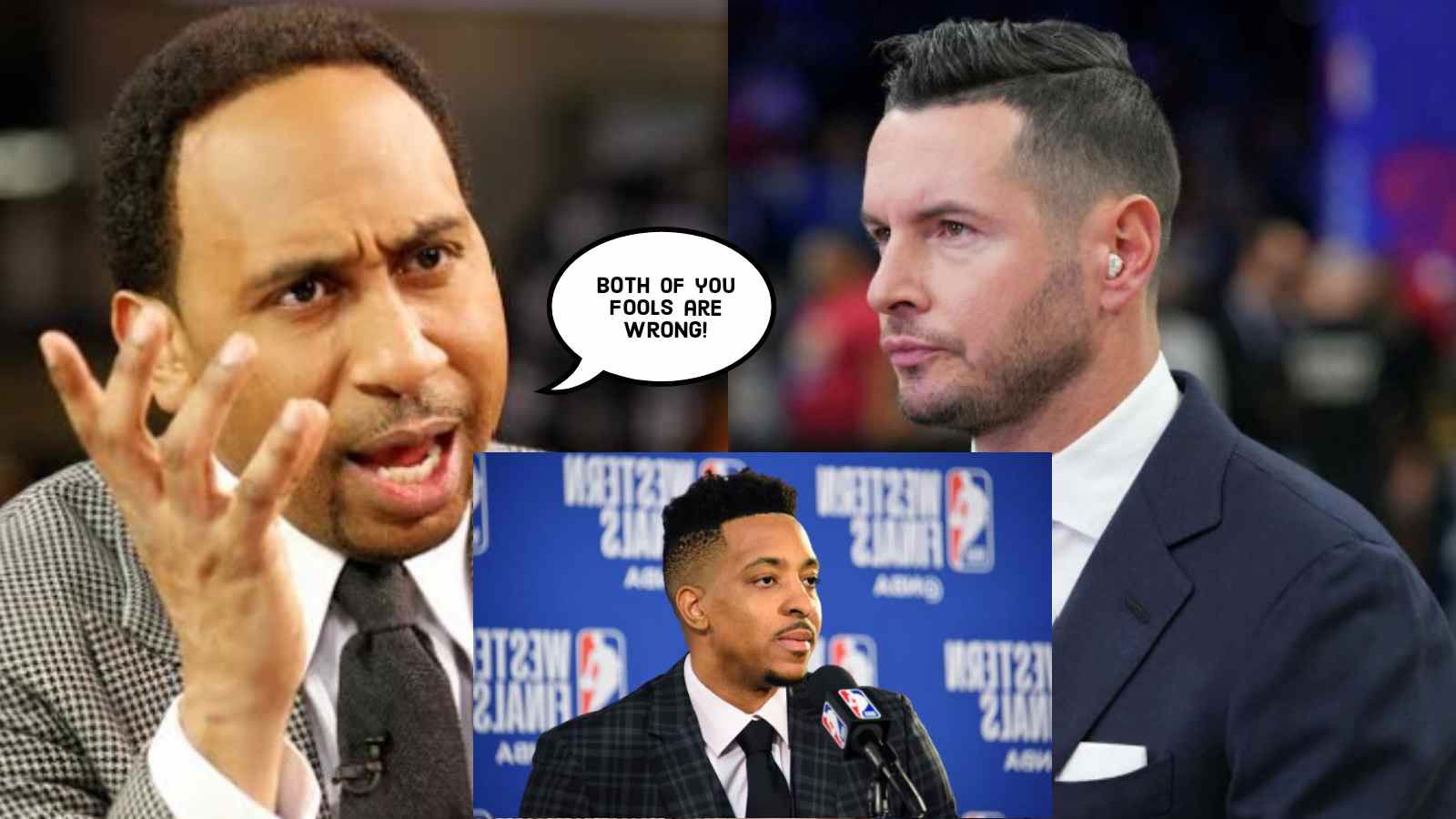 “An analyst has to educate players regarding playoffs’ pressure really?” Stephen A. Smith educates the newbie analysts JJ Redick and CJ McCollum on the pressure during NBA Finals