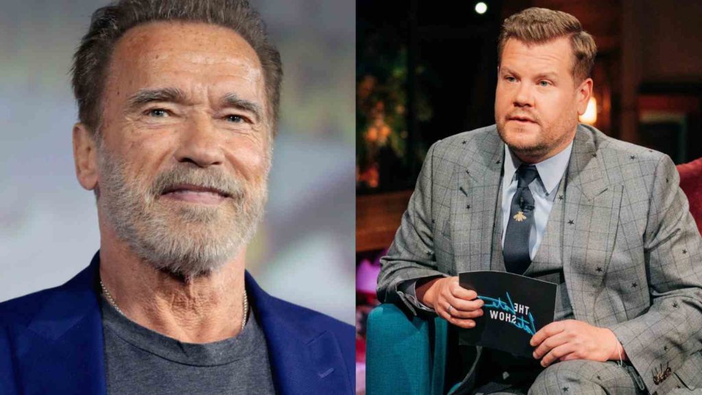 Arnold Schwarzenegger and James Corden