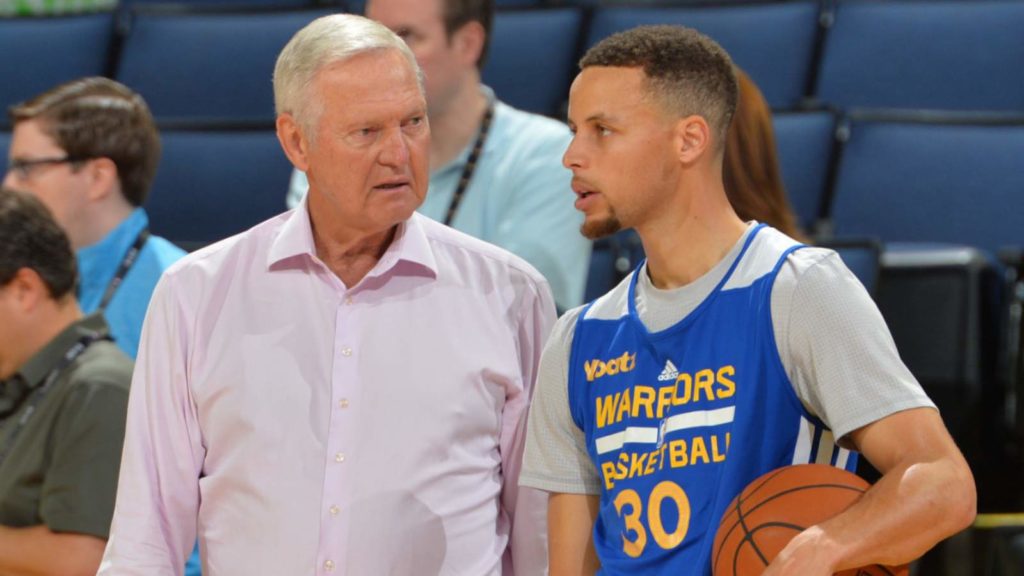 Jerry West and Stephen Curry