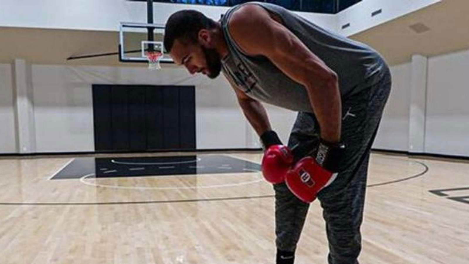 Watch: Utah Jazz’s center Rudy Gobert trains hard in the boxing ring