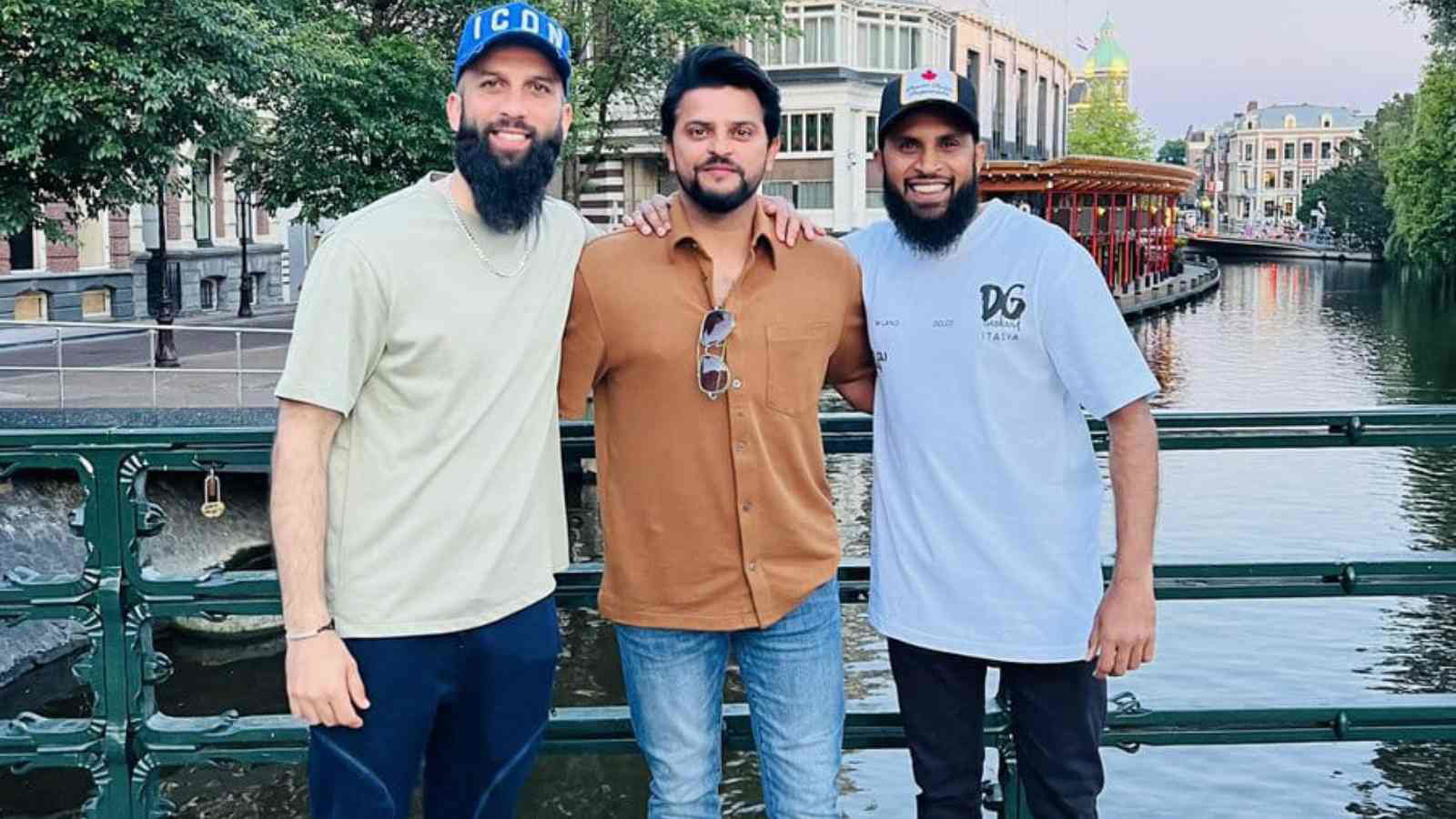 Suresh Raina, Moeen Ali and Adil Rashid meet up in Amsterdam; shares picture