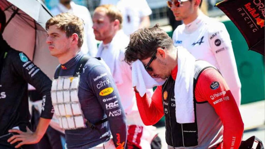 Max Verstappen(on the left) and Charles Leclerc(on the right)