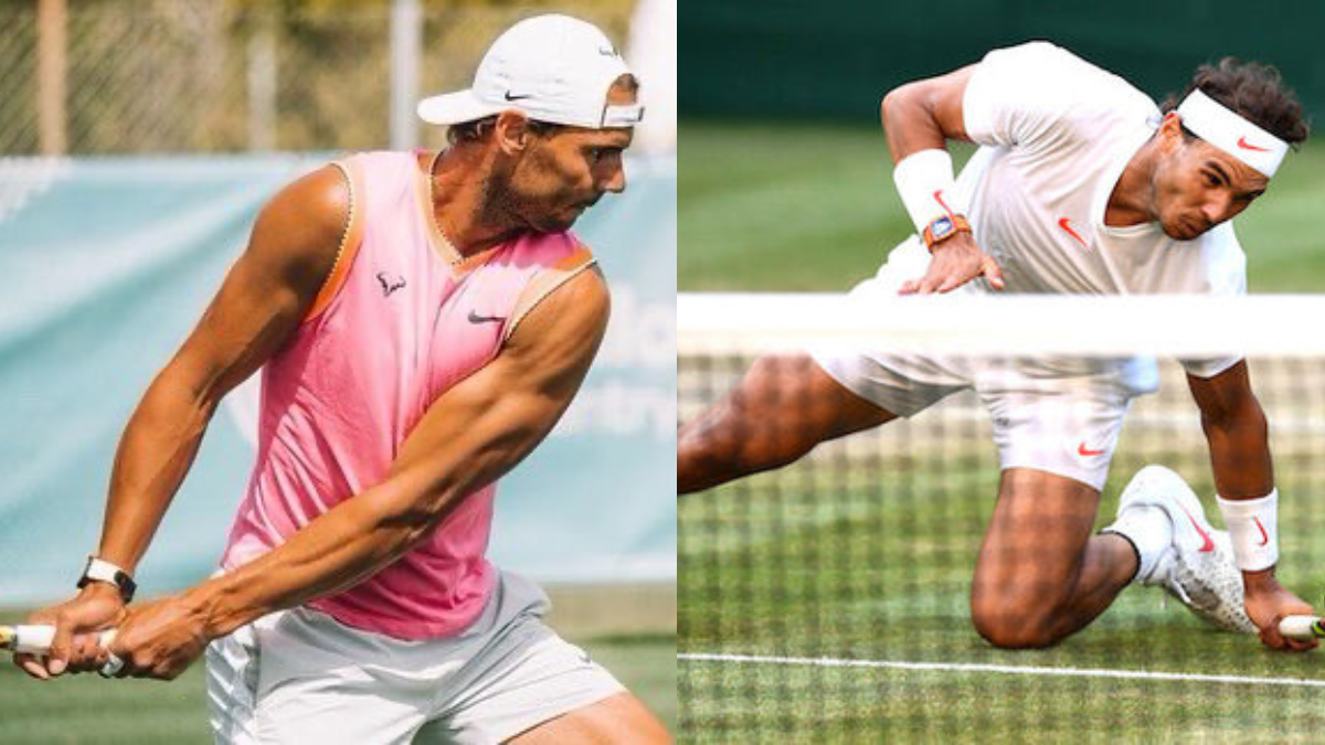 Rafael Nadal begins practicing on grass at the Mallorca Country Club in pursuit of his third Wimbledon title