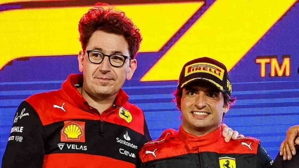 Carlos Sainz and Mattia Binotto