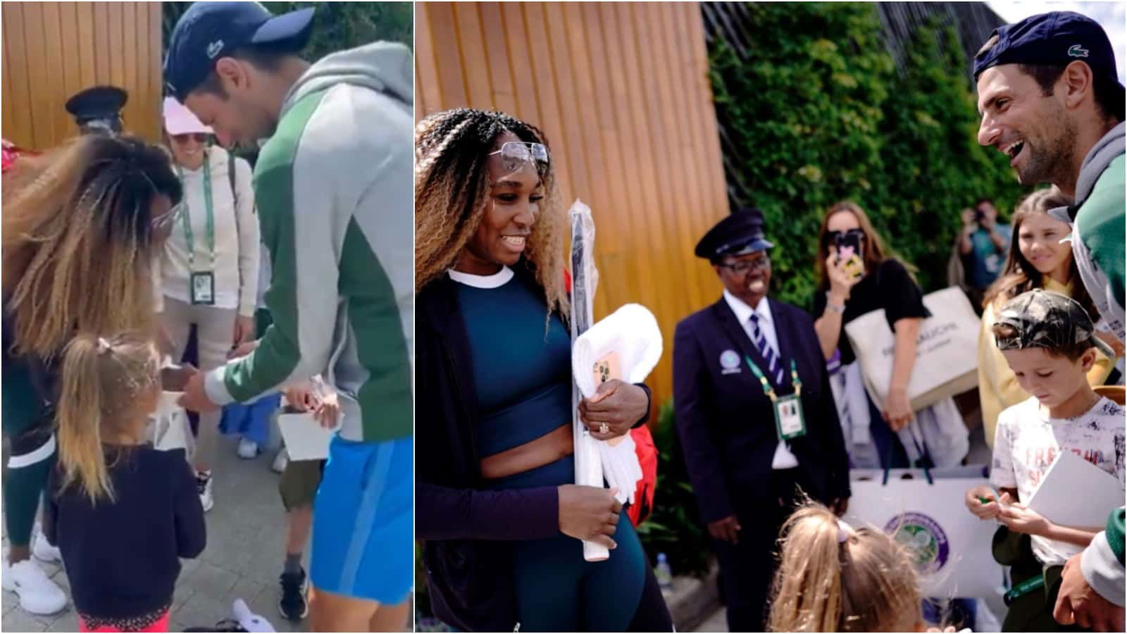 WATCH: ‘A father and a fan at the same time’ Novak Djokovic wins hearts after he requests Venus Williams to sign autographs for his kids