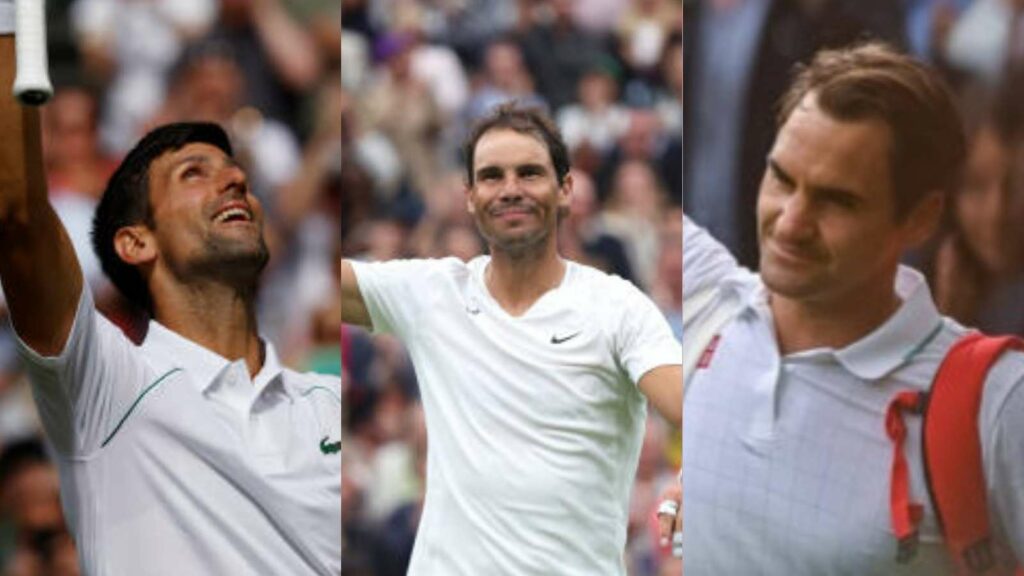 Novak Djokovic, Rafael Nadal, and Roger Federer