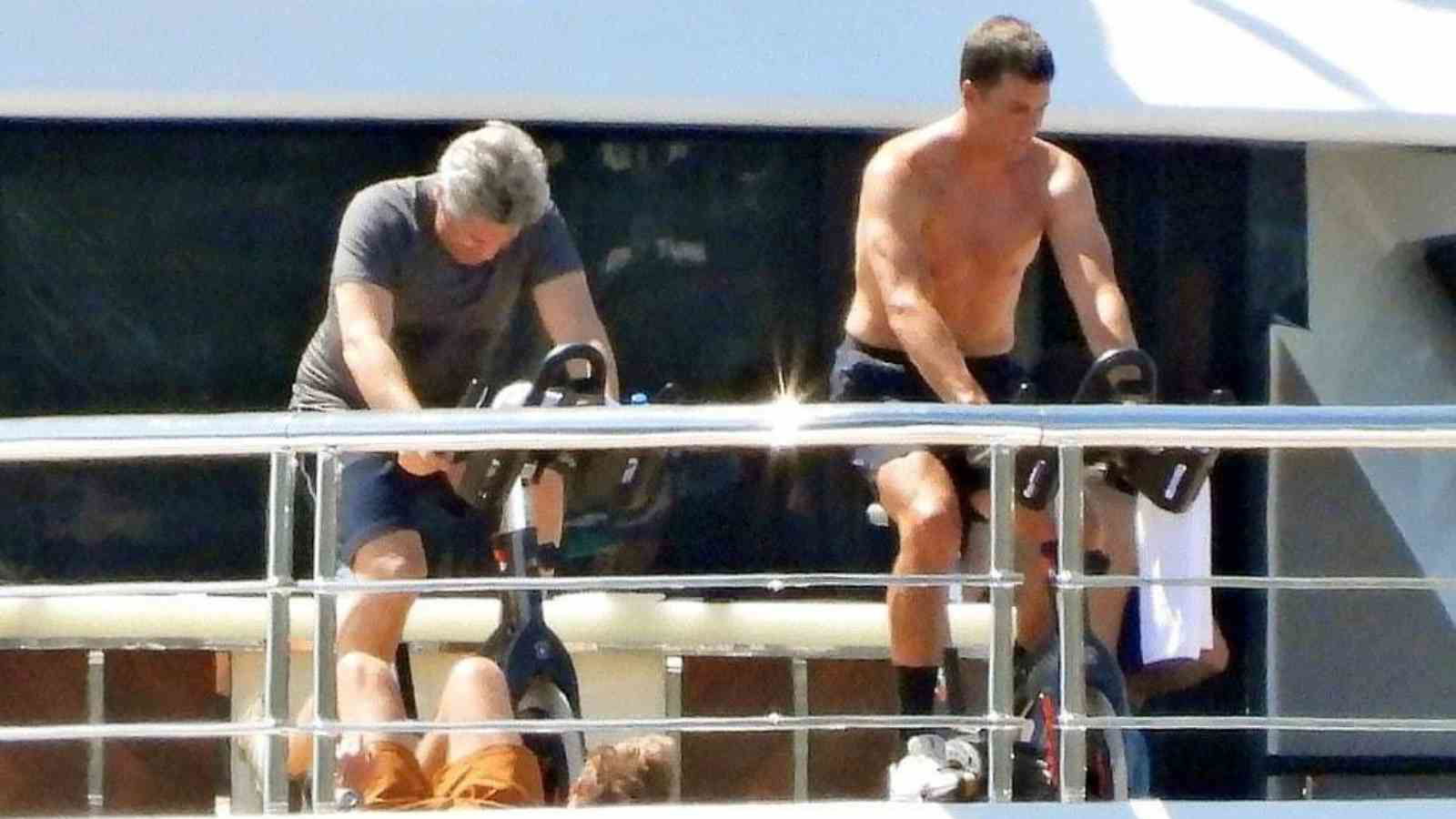 “Dude is a fu*king GOAT”: Tom Brady spotted working out on a yacht while vacationing in Italy