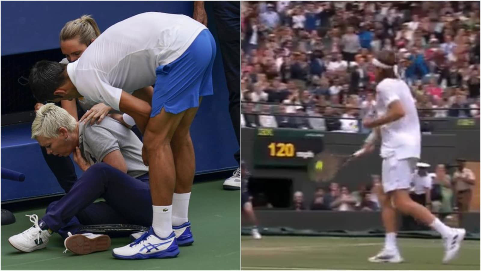 “He hit it pretty hard” Novak Djokovic believes Stefanos Tsitsipas was ‘lucky’ to escape punishment after purposefully hitting the ball in the crowd