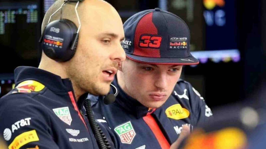 Gianpiero Lambiase and Max Verstappen