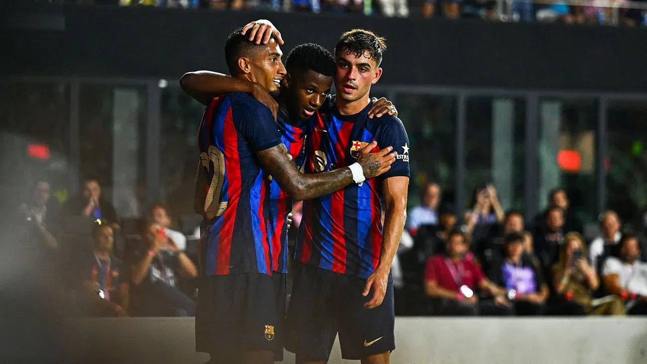 Watch: FC Barcelona players enjoying a day off at the beach in Miami after 6-0 win over Inter Miami