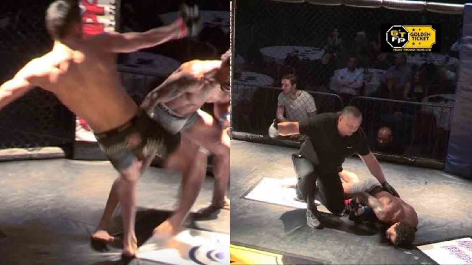 WATCH: Samuel Ilnicki lands a brutal head kick that shuts down his opponent at Golden Ticket Fight